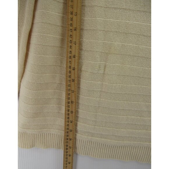 Theory Sweater Medium Cashmere Pullover Ribbed Striped Preppy * - Picture 4 of 11